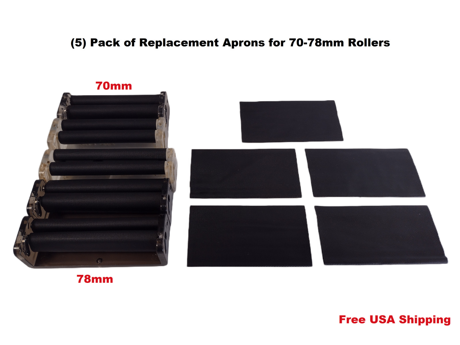 78mm Cigarette Rolling Machine Aprons 5 Sleeve Replacement Covers for Rollers