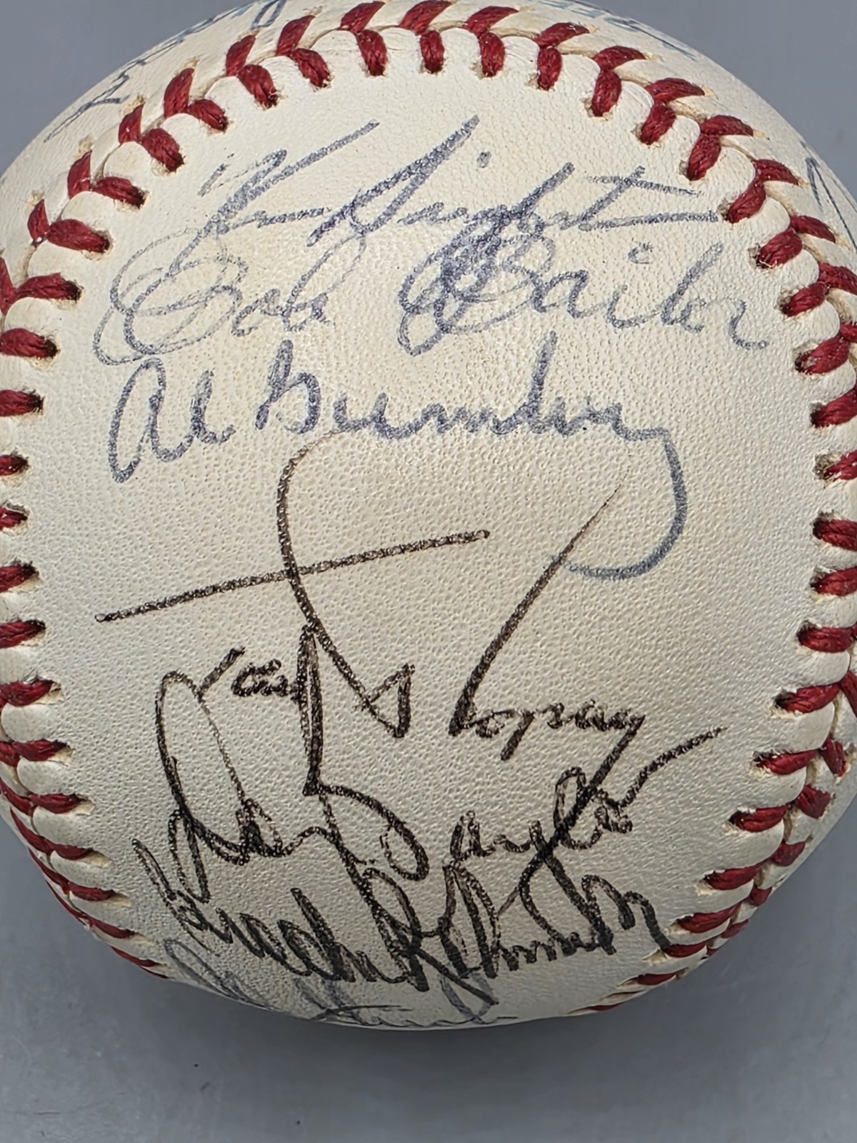 1975 Baltimore Orioles Team Autographed Baseball, 27 Signatures, Brooks Robinson