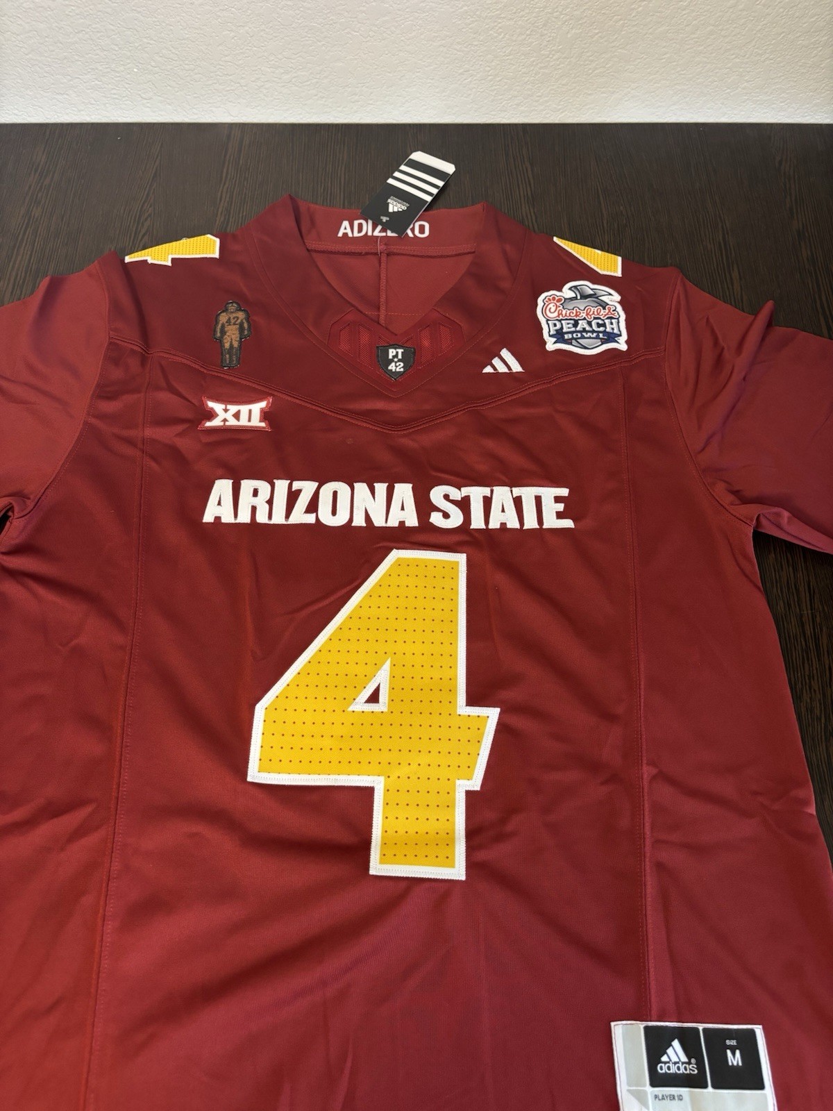 ASU Cam Skattebo Jersey W/Peach Bowl Patch! Fast Shipping !
