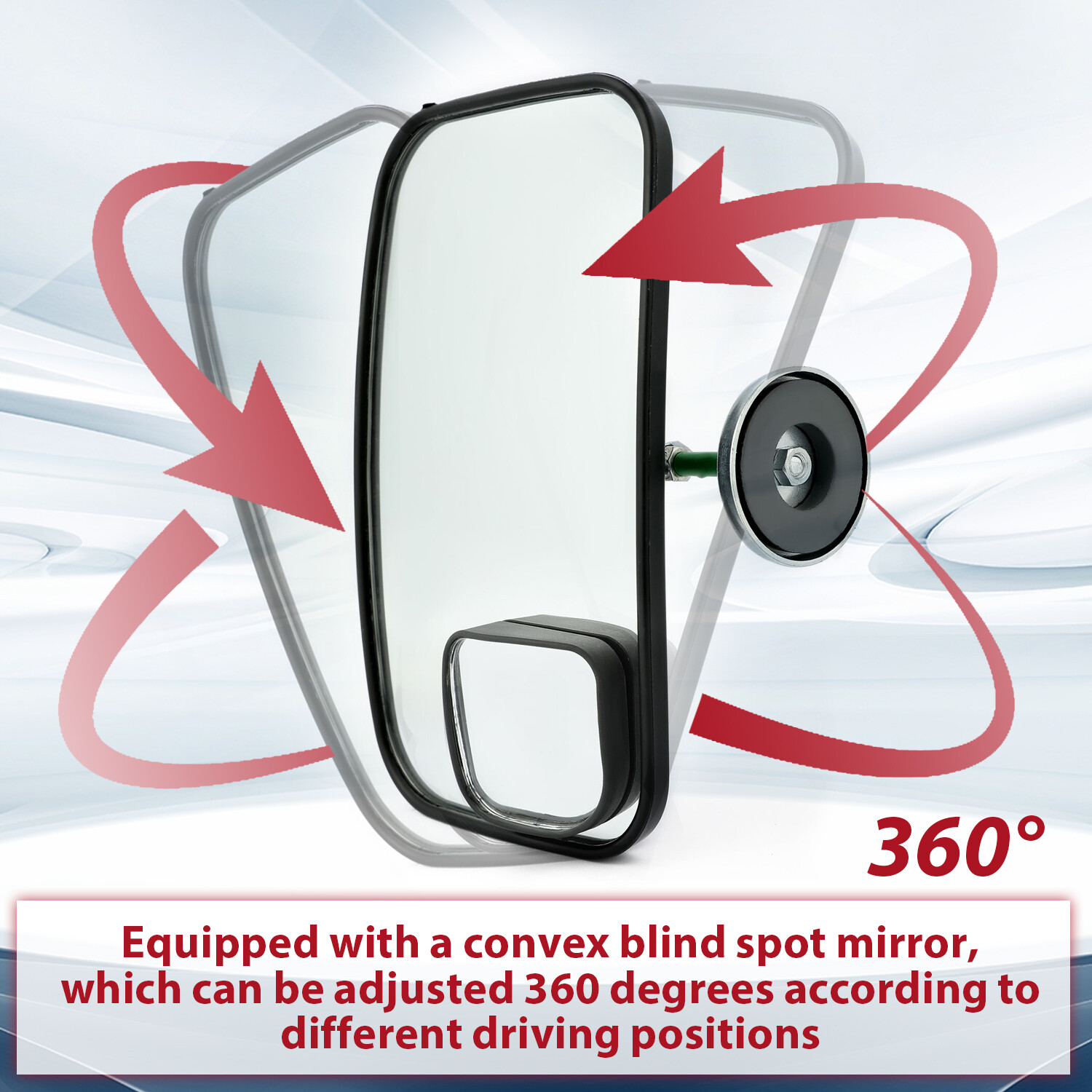 2 Magnetic Mirrors For Skid Steer Tractor Bobcat John Deere W/BLIND SPOT MIRRORS