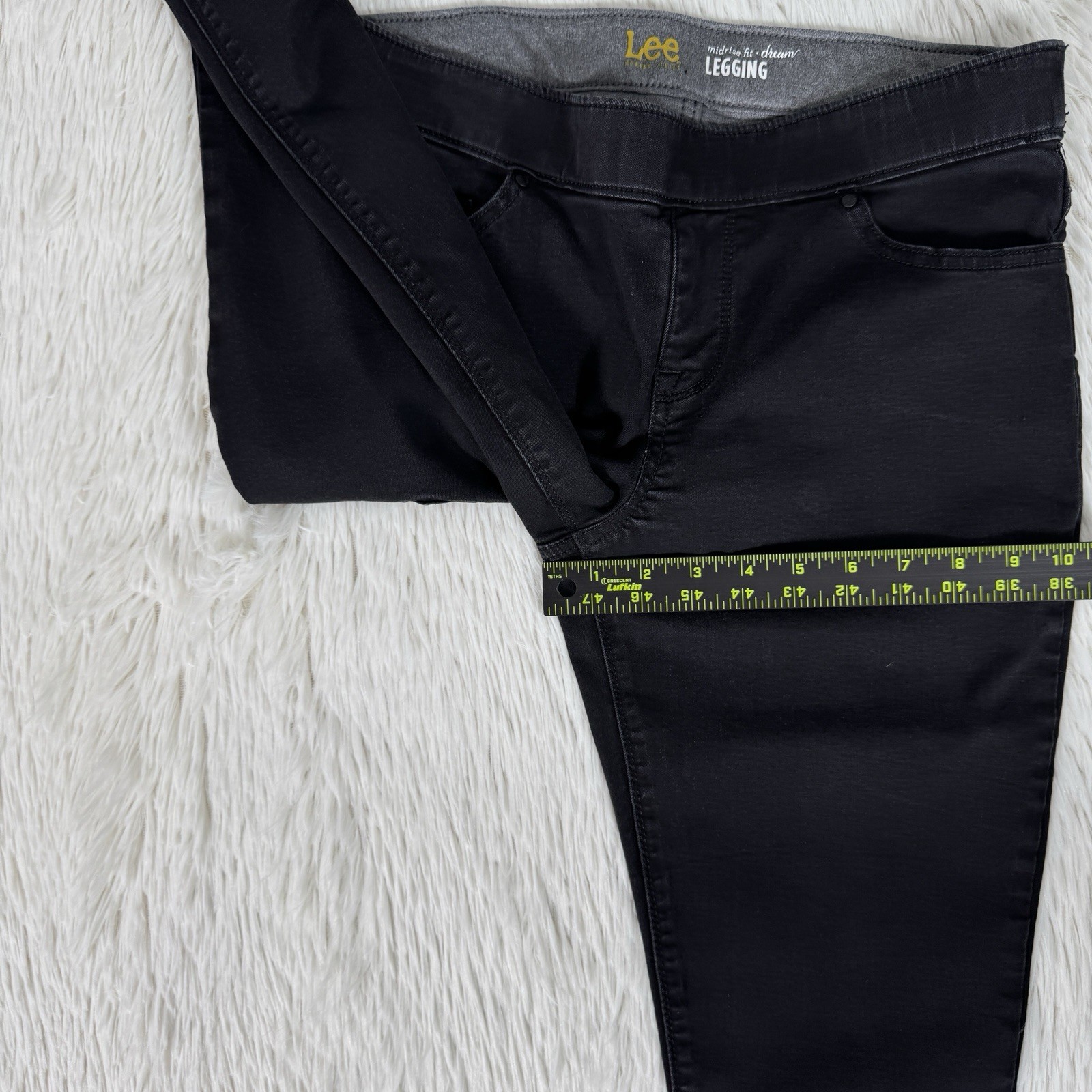 Lee Modern Series Black Mid-Rise Dream Legging Denim Jeans Women's Size 8M