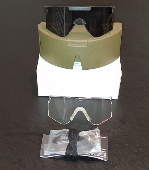 US Military SPECS ballistic protective eyewear kit with MSA case