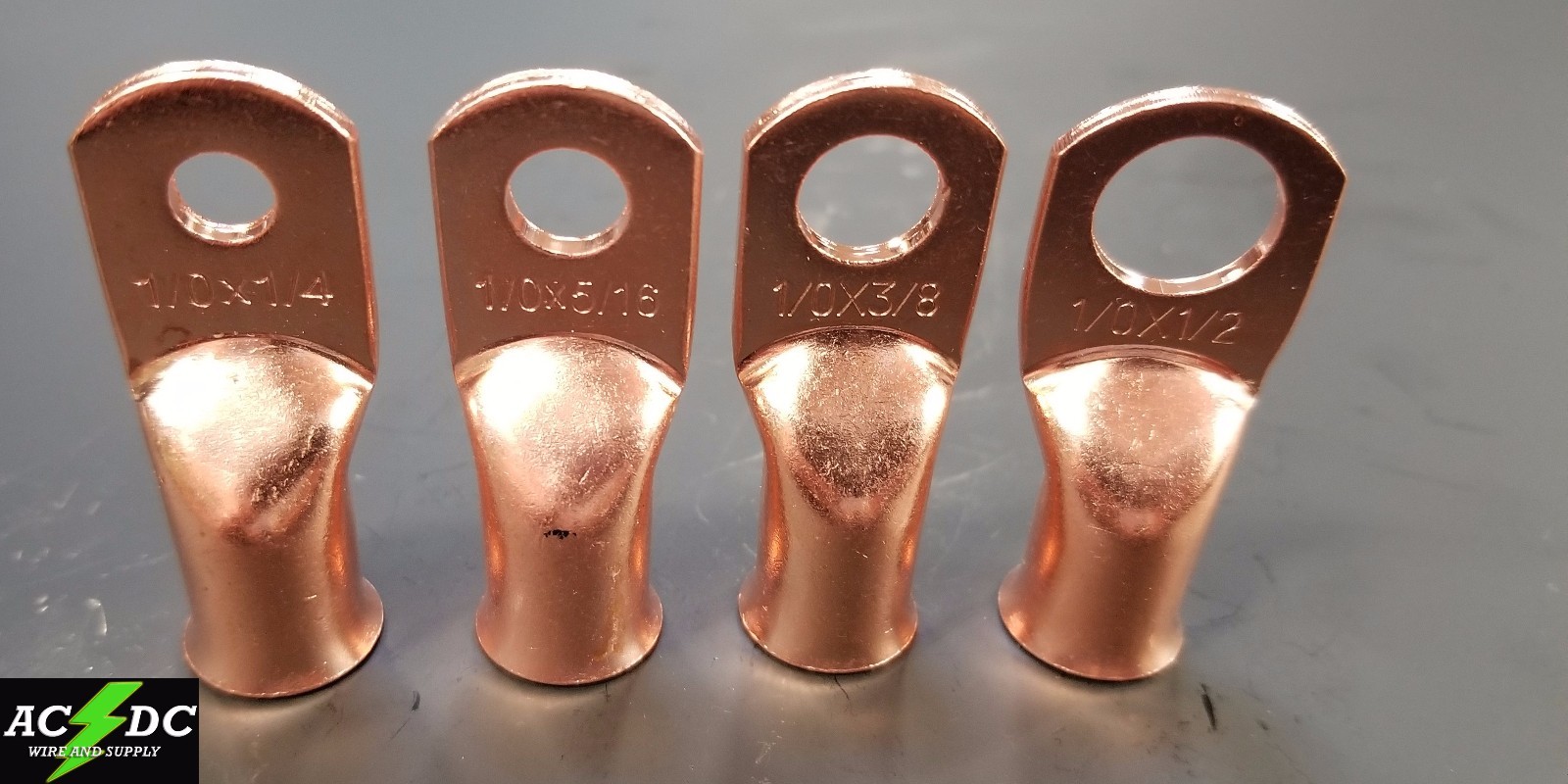 AC/DC WIRE Bare Copper Lug Ring Terminals Battery Wire Welding Cable AWG