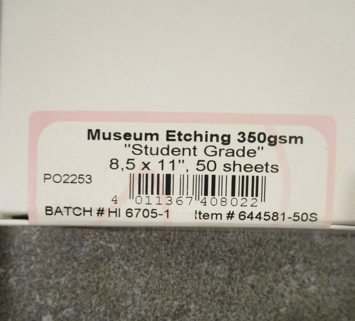 Hahnemühle Museum Etching 350gsm FineArt Inkjet Paper 8.5x11 50 Sheets Sealed