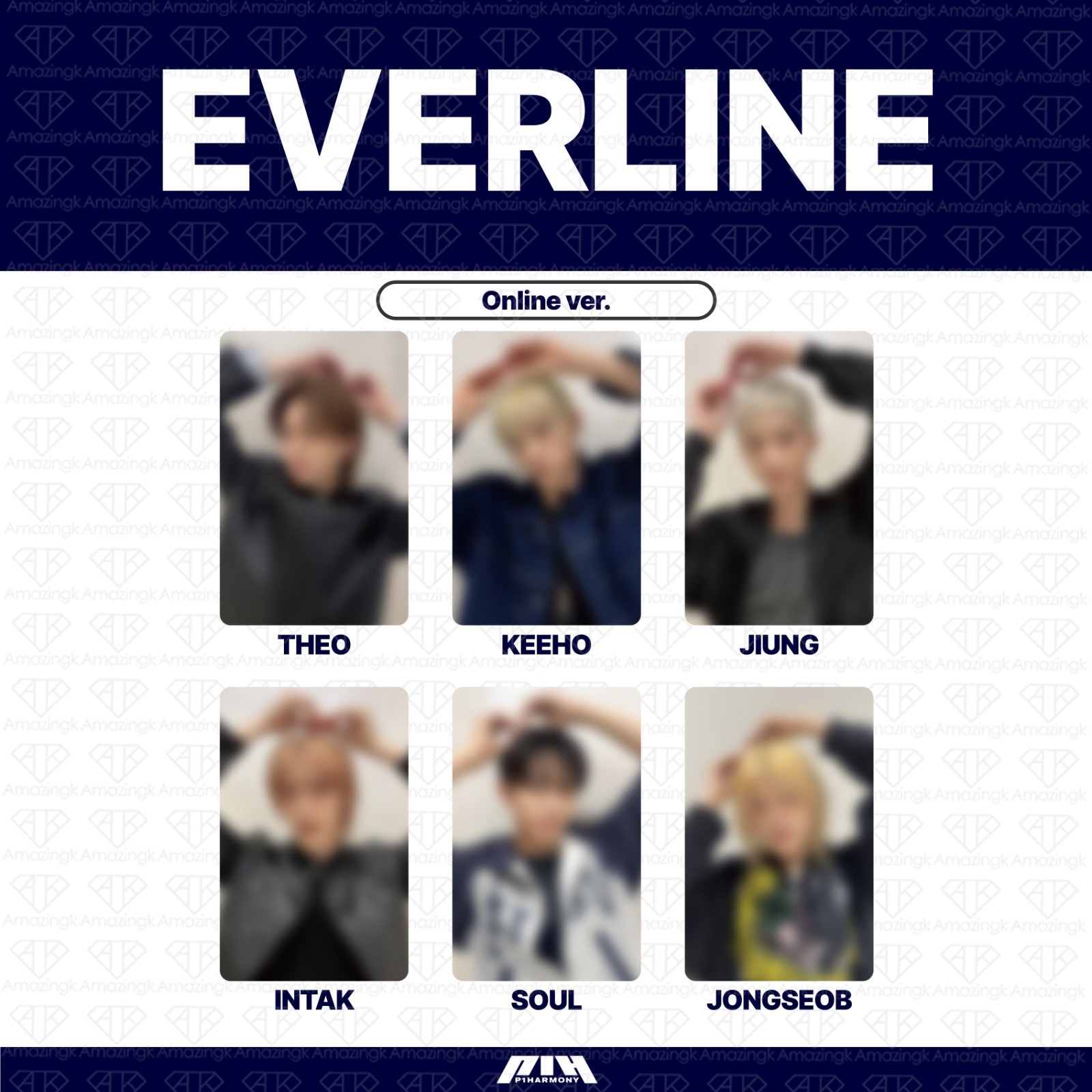 [PreSale] P1Harmony 9th Mini Album UNIQUE Everline LuckyDraw Photocard