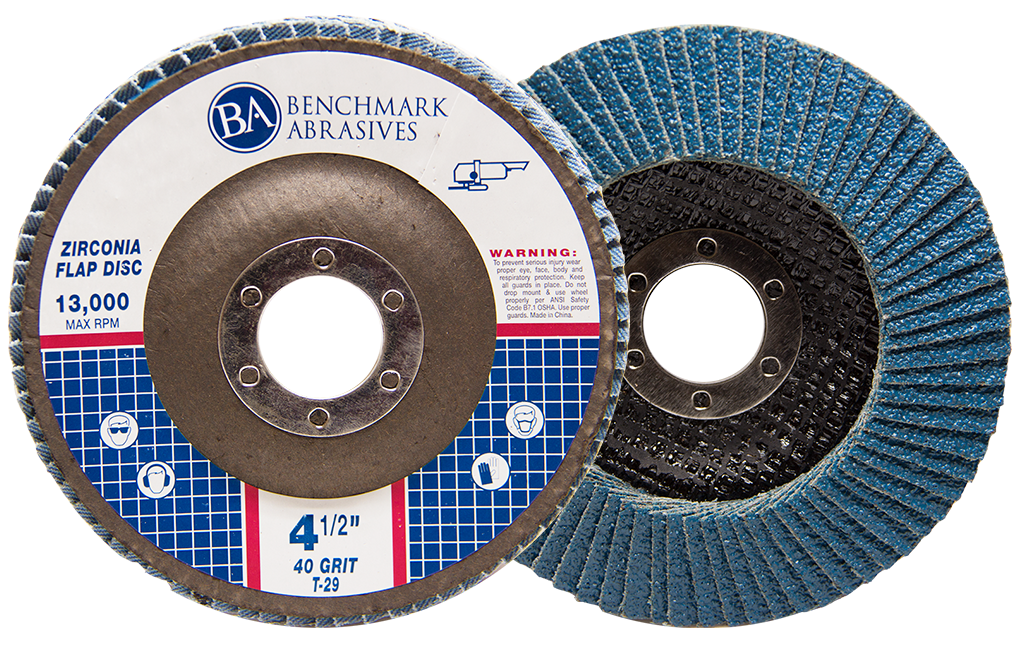 10 Pack 4.5” x 7/8" Professional 40 Grit Zirconia Flap Disc Grinding Wheels T29