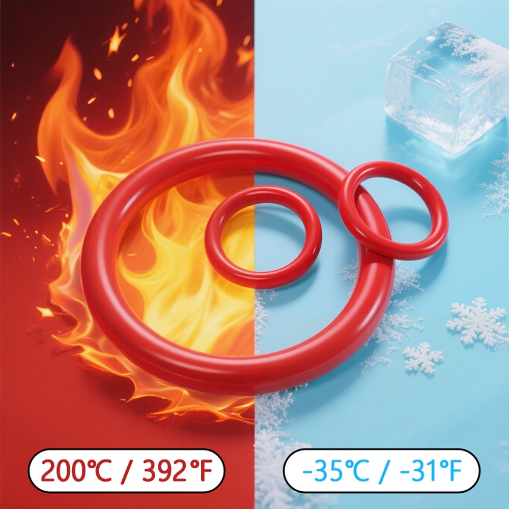 Silicone Rubber O Rings Metric Food Grade 4mm Cross Section 4mm-72mm ID O Ring