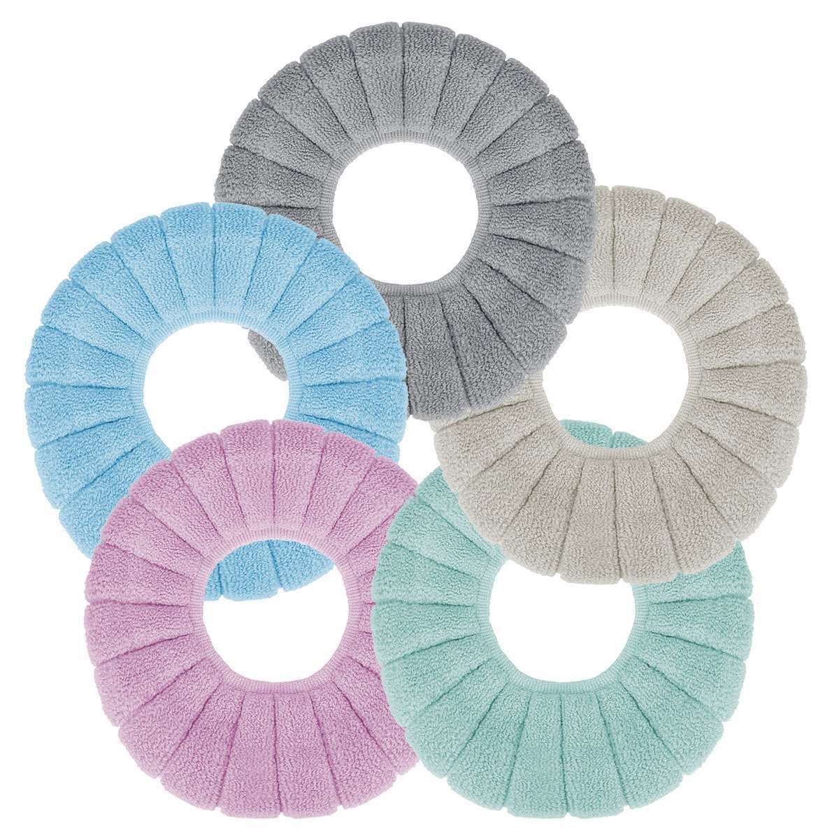 1/2/4x Bathroom Toilet Seat Closestool Cushion Washable Soft Cover Mats Warmer