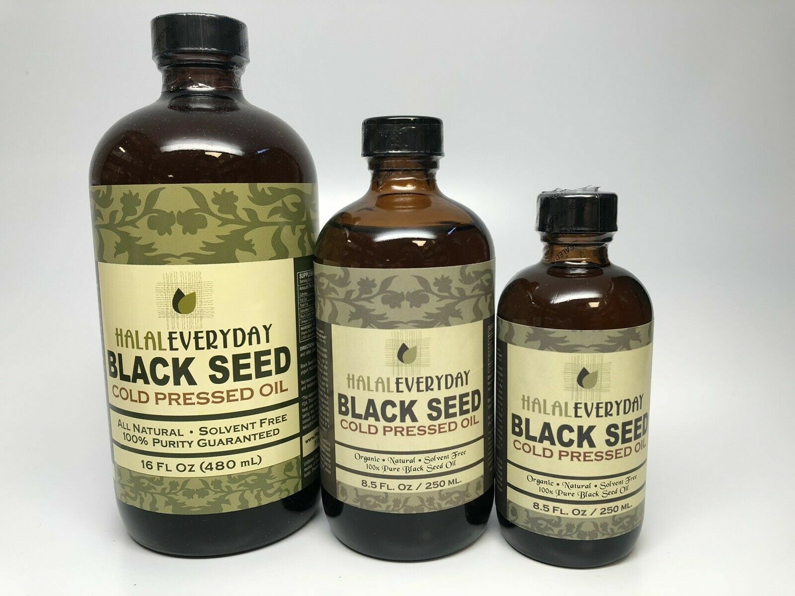 Black Seed Oil - 100% Pure Organic COLD PRESSED Cumin Nigella Sativa Unrefined