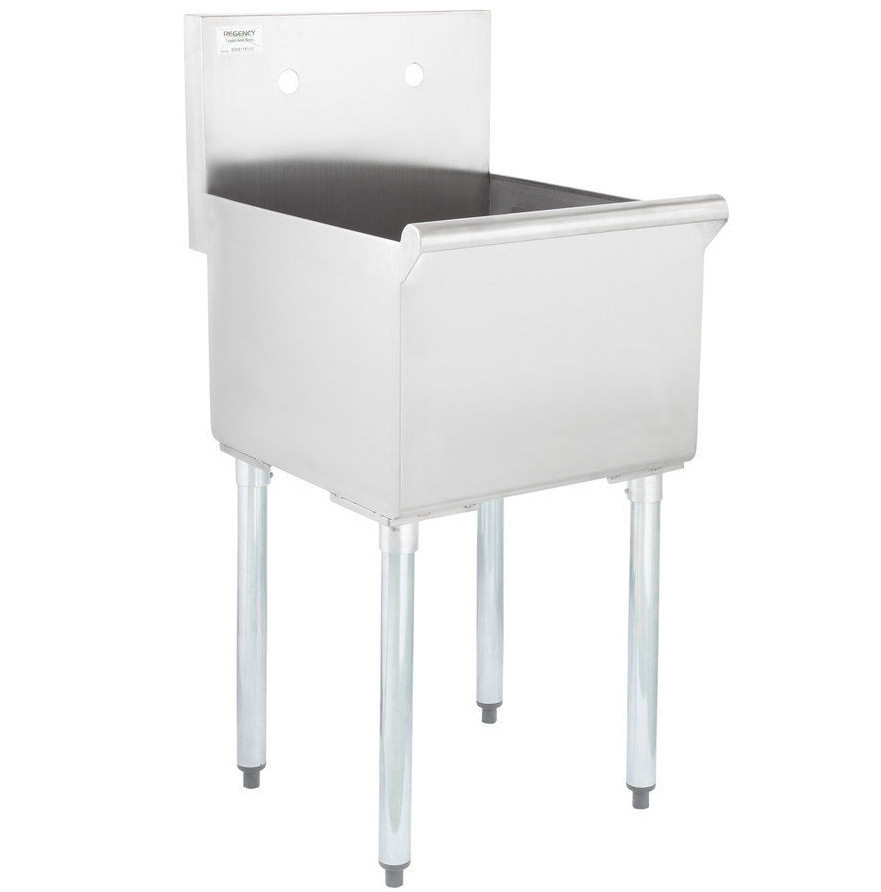 18" x 21" x 14 WITH FAUCET Stainless Steel Commercial Utility Sink Bowl Mop Prep