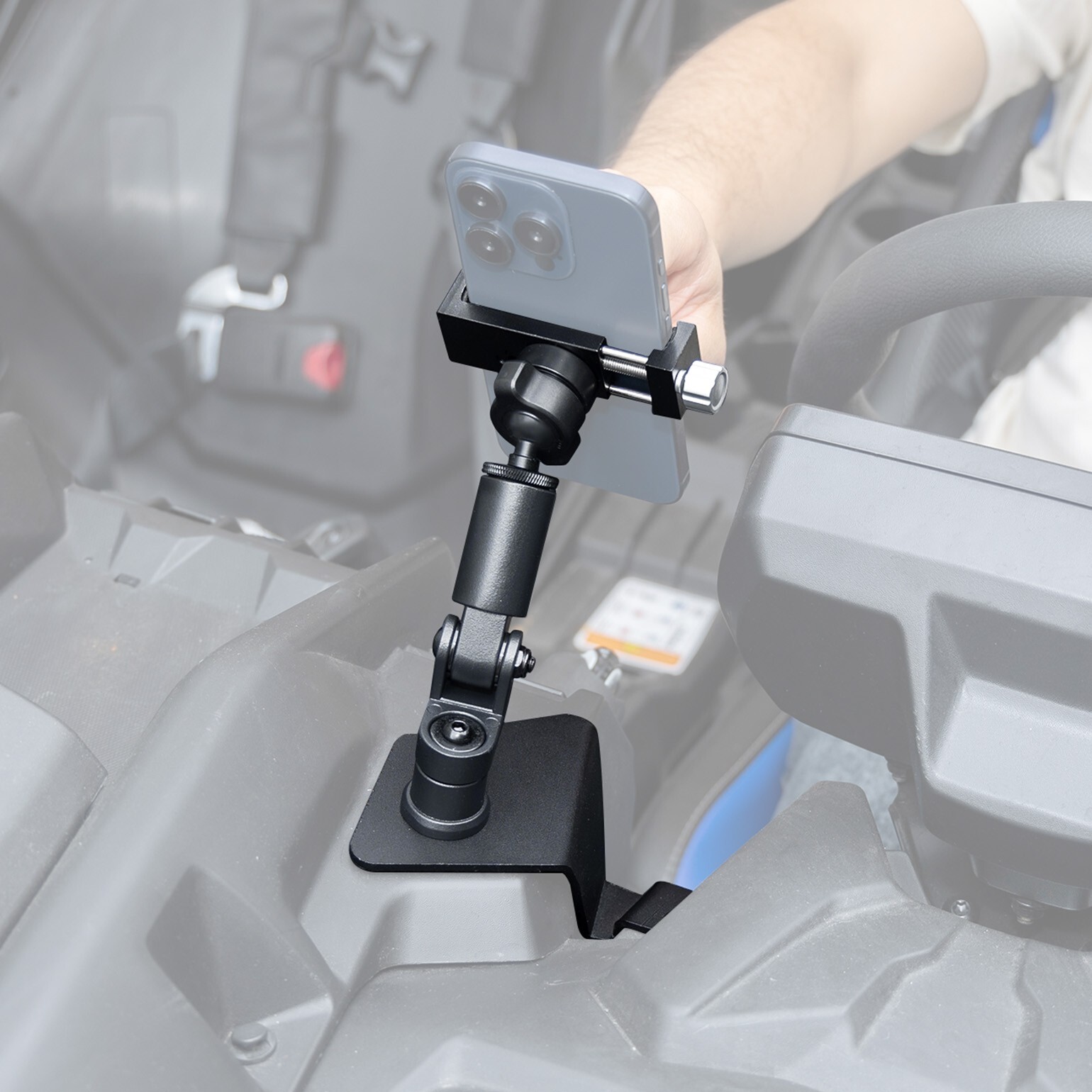 CNC Aluminum UTV X3 Phone Mount Cell Phone Holder For Can-Am Maverick X3 2017-25