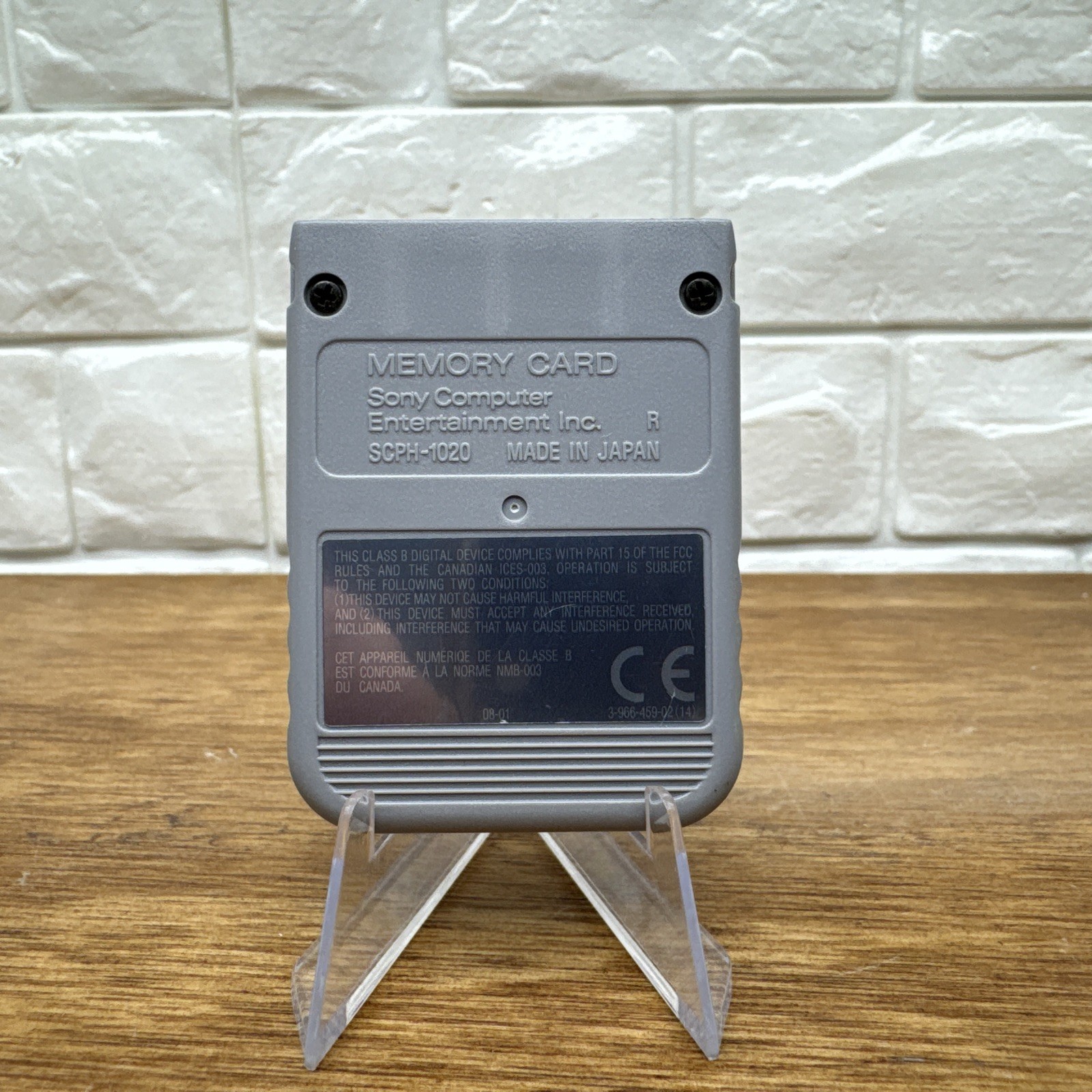 Sony Playstation 1 PS1 Official OEM 15 Block Memory Card SCPH-1020 Gray Tested