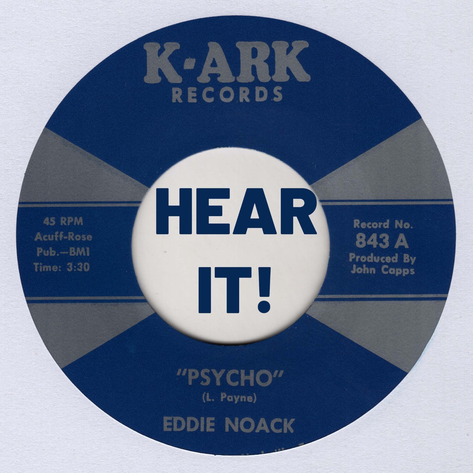 LEGENDARY COUNTRY CLASIC - EDDIE NOACK - Psycho/Invisible Stripes K-ARK -REISSUE