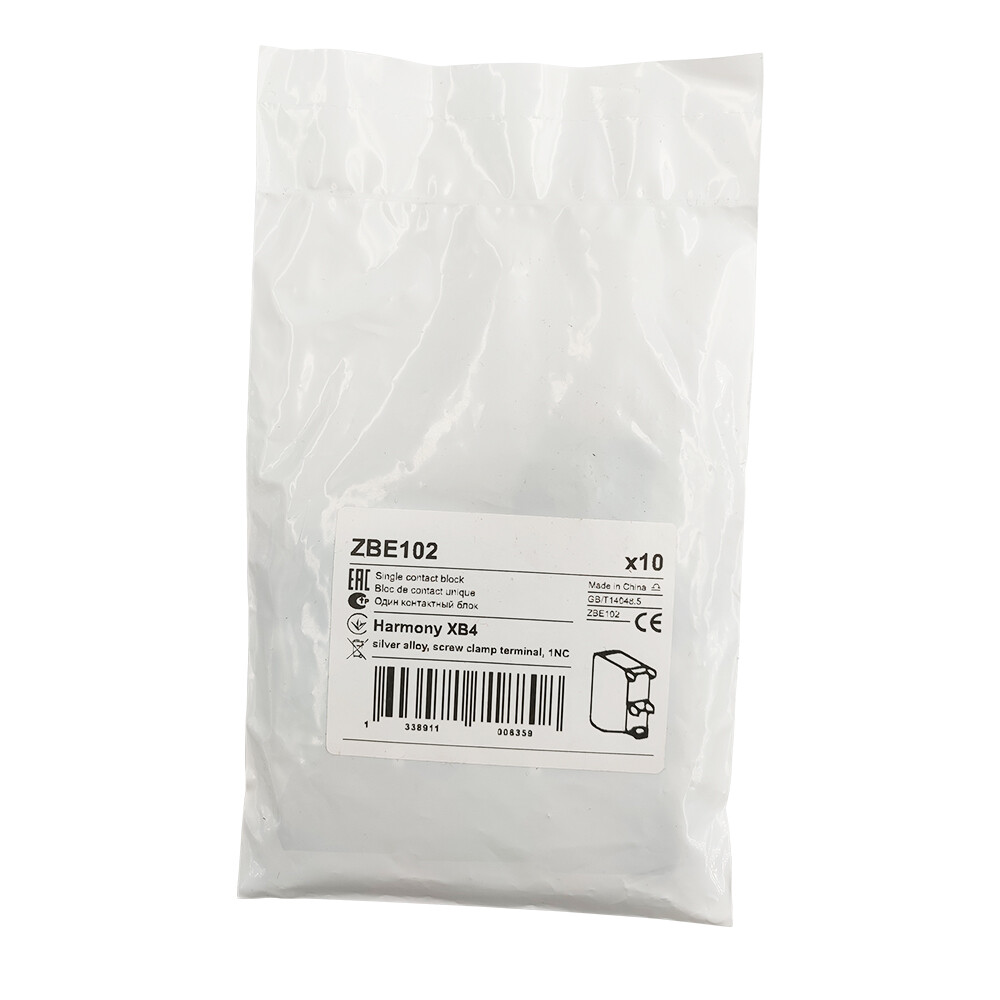 10PCS ZBE-102 Single contact block silver alloy screw clamp terminal 1NC ZBE102