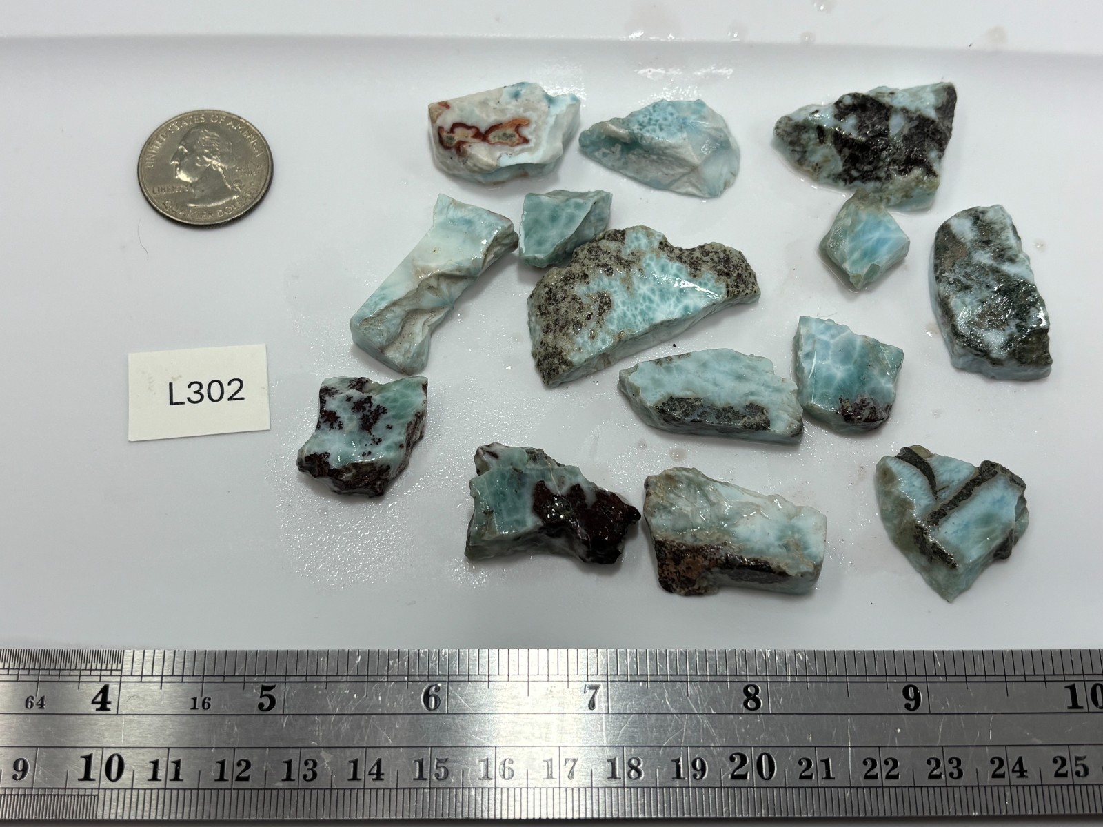 Larimar slabs Lapidary Carving Cabbing Lapidary Combo Ship Avail