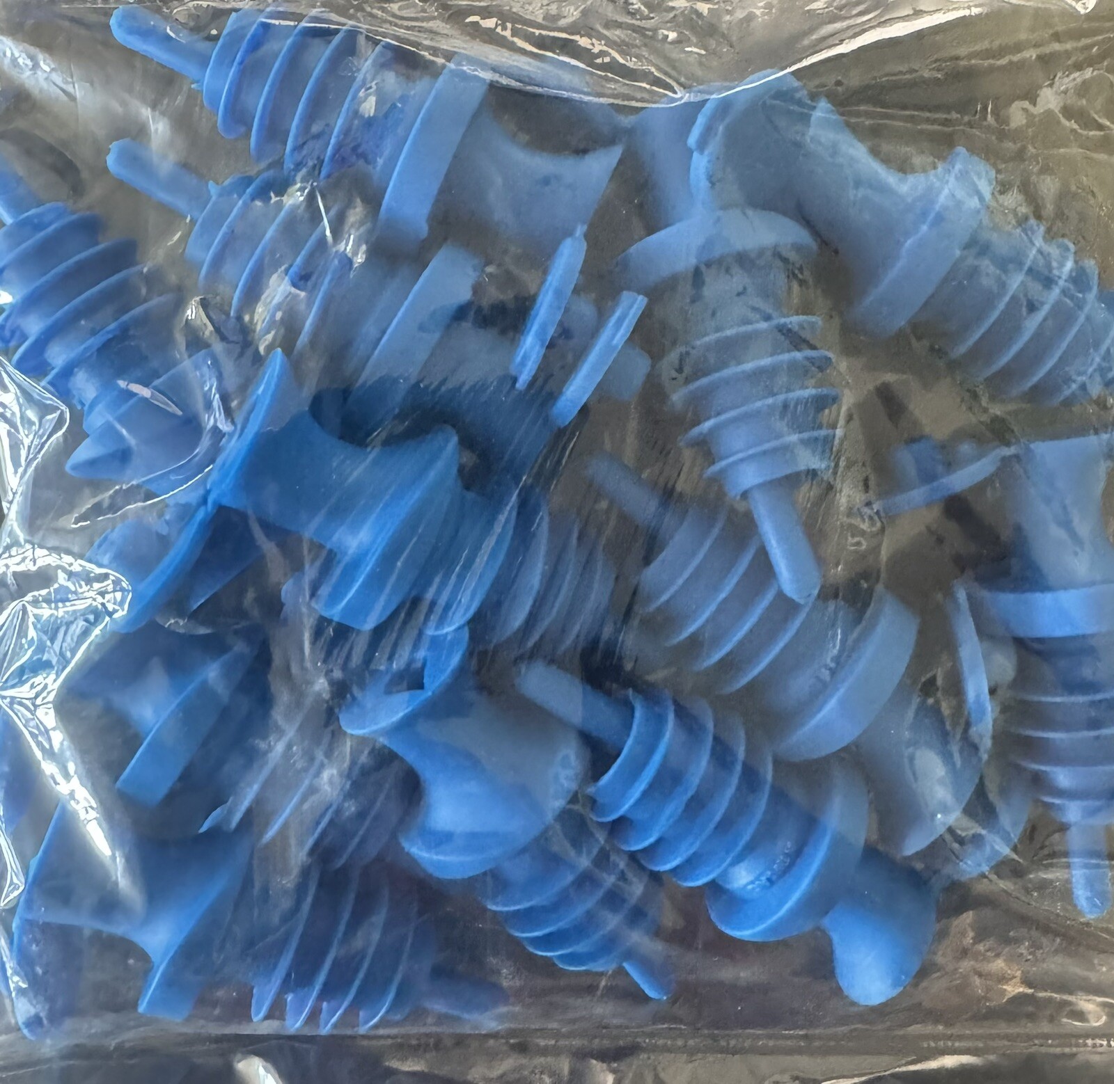 12 Blue POUR SPOUTS Flip Top Liquor Bottle Pourers - NEW Dust & Bug Free!