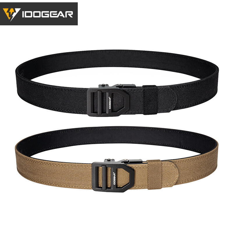 IDOGEAR Tactical Belt with Metal Buckle 1.5 Inch CCW Belt Sturdy Ratchet Gear