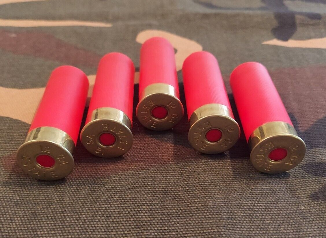12 GAUGE 2 3/4" 1oz. SNAP CAPS DUMMY TRAINING ROUNDS SET OF 5 "SAFETY RED"