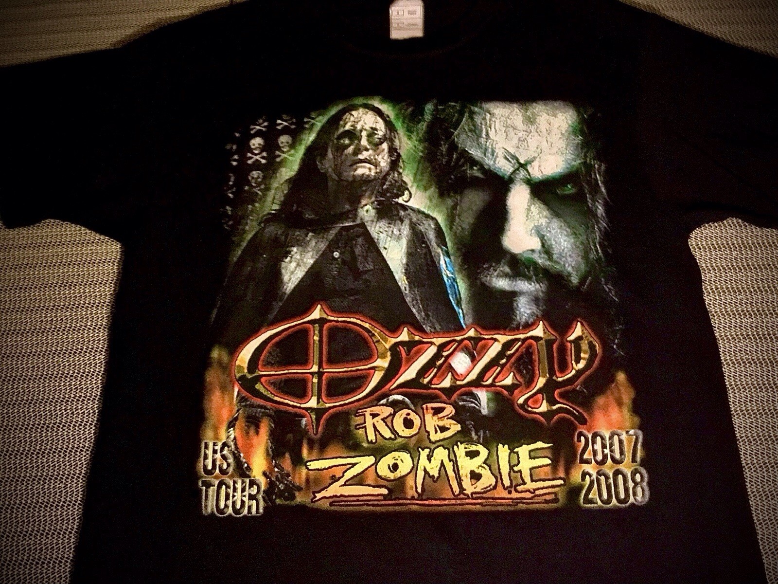 ozzy OSBOURNE-official-{UNWORN w/tag}-OZZFEST tour shirt-Large-DOUBLE sided-RARE