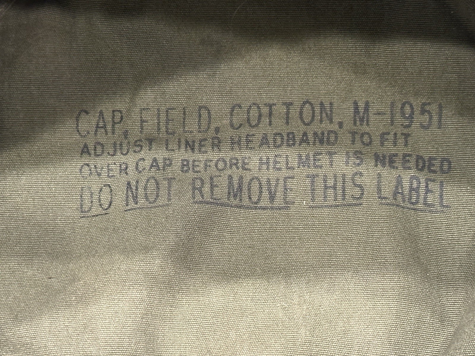 Korean War Era M-1951 Field Cap US Army Military Issue Dated 1952 size 7