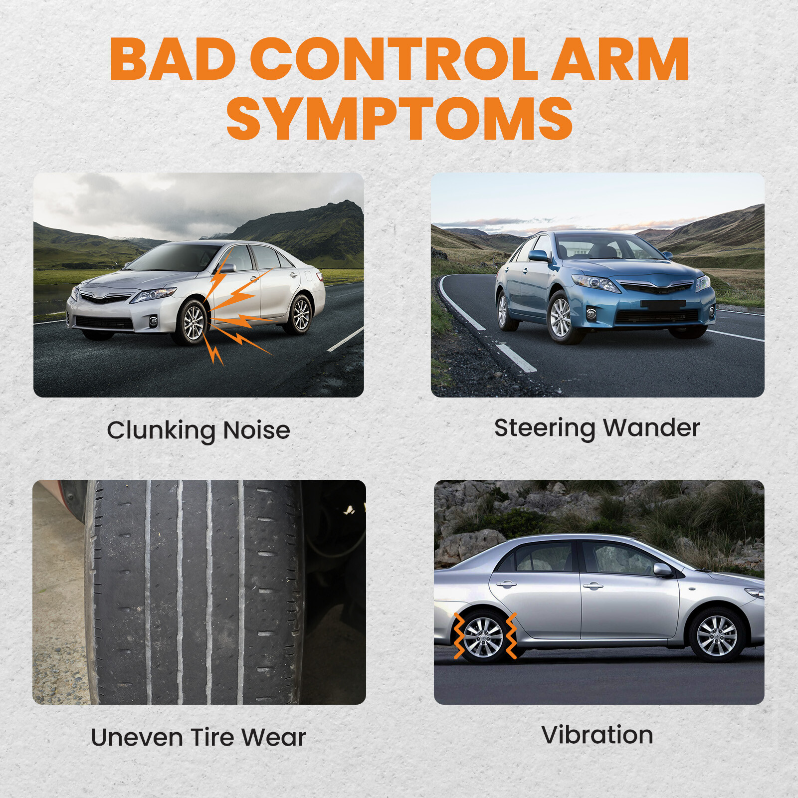 14Pcs Suspension Front Lower Control Arm Tie Rods for Toyota Camry 2007 - 2011