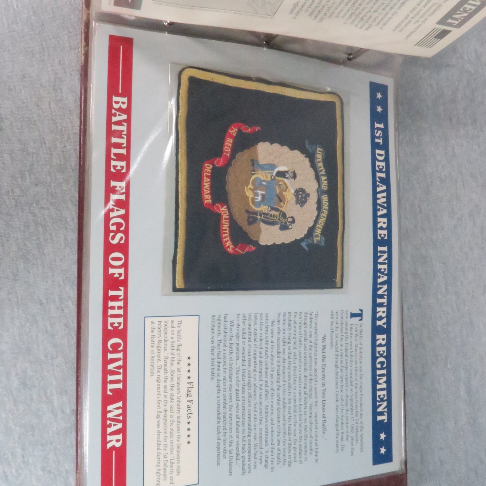 Willabee & Ward Battle Flags of the Civil War Patches in Collection Album