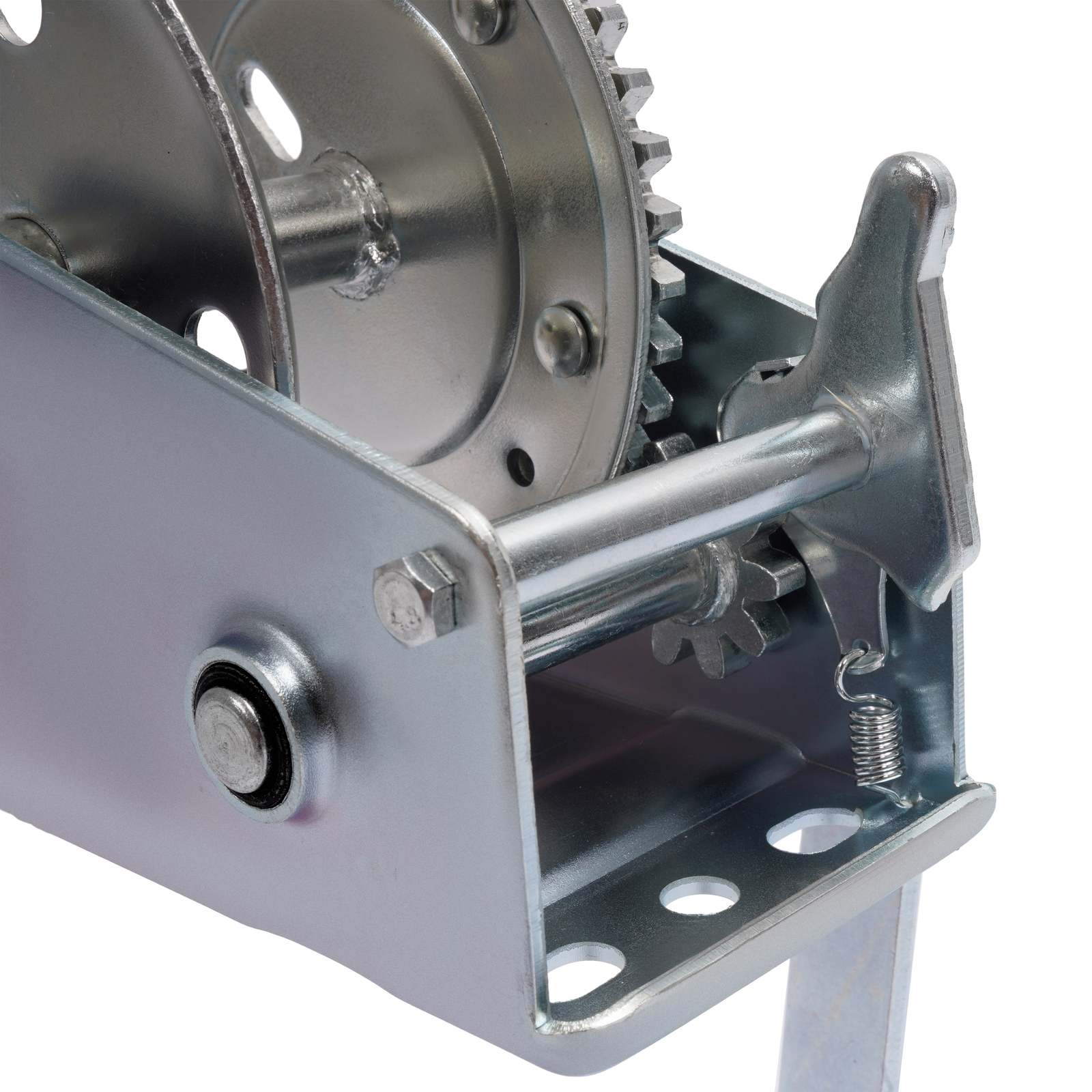 1400LB Steel Horizontal Pulling Hand Winch w/Ratchet Galvanized For Boat Trailer