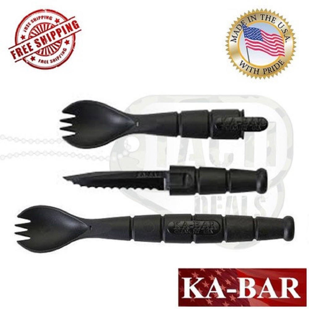 Ka-Bar Tactical Spork Fork Spoon Knife Camping Hiking Made In The USA KaBar 9909