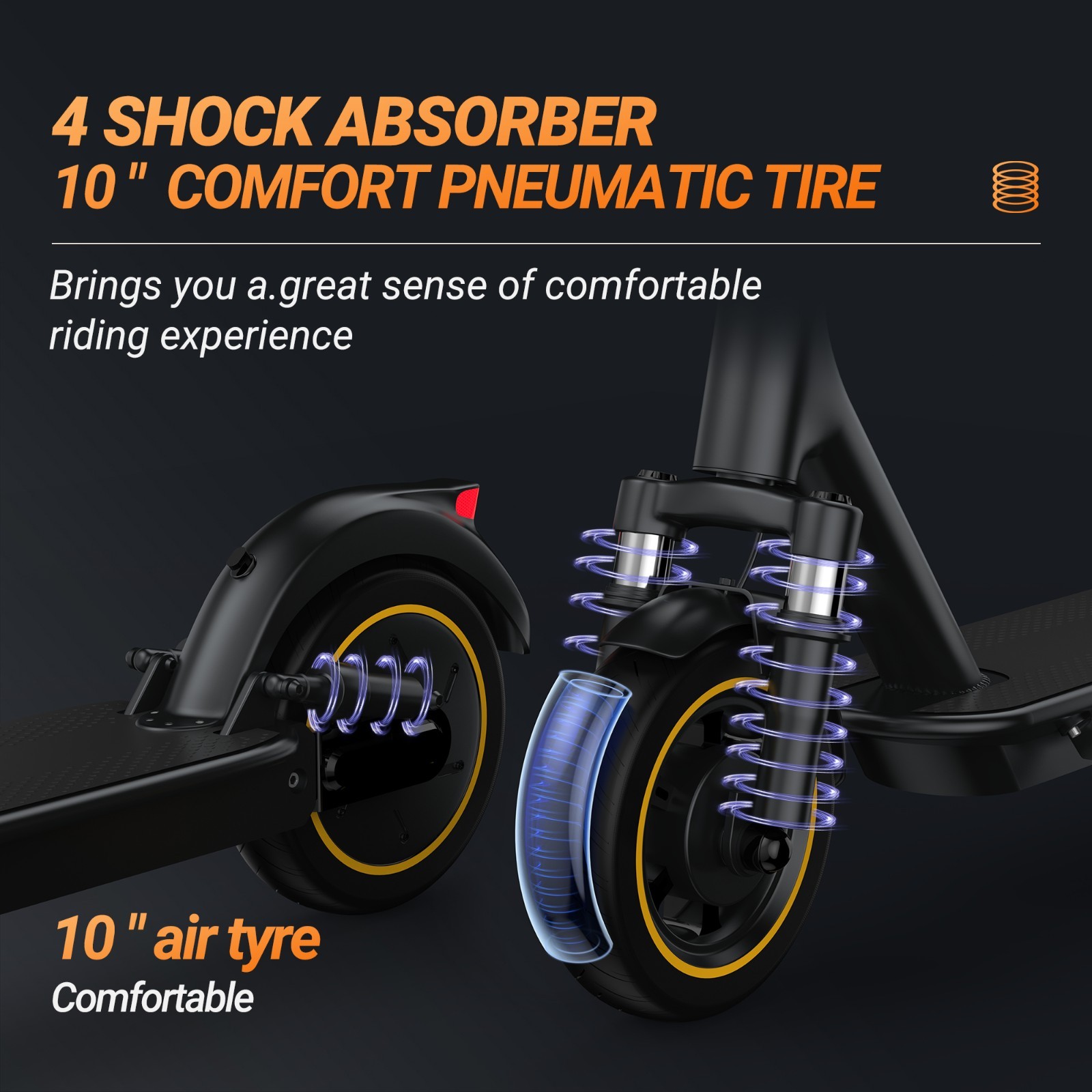 Aovopro ESMAX 500 Watts Kick Electric Scooter 14.5ah 22mph Escooter 25Miles