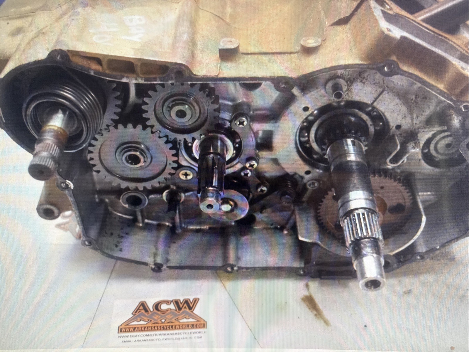 E3-1 LOWER ENGINE MOTOR CRANK 98 KAWASAKI BAYOU KLF 400 2x4 FREE US SHIP