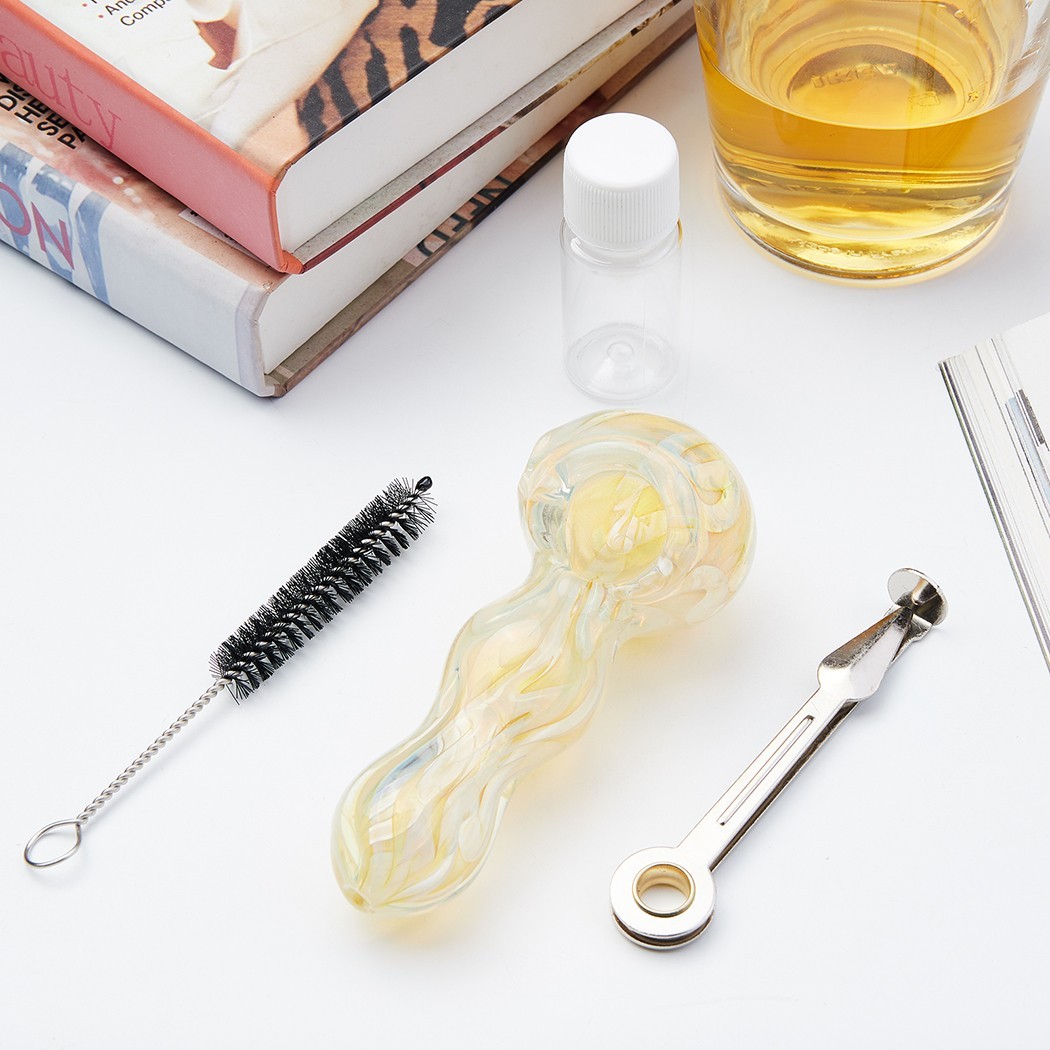 4 Inch Tobacco Smoking Glass Pipe Gorgeous Bowl Collectible Handmade Pipes