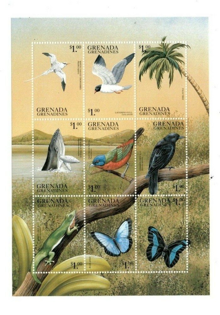 Grenadines 1999  -  Fauna Flora - Sheet of nine  - MNH