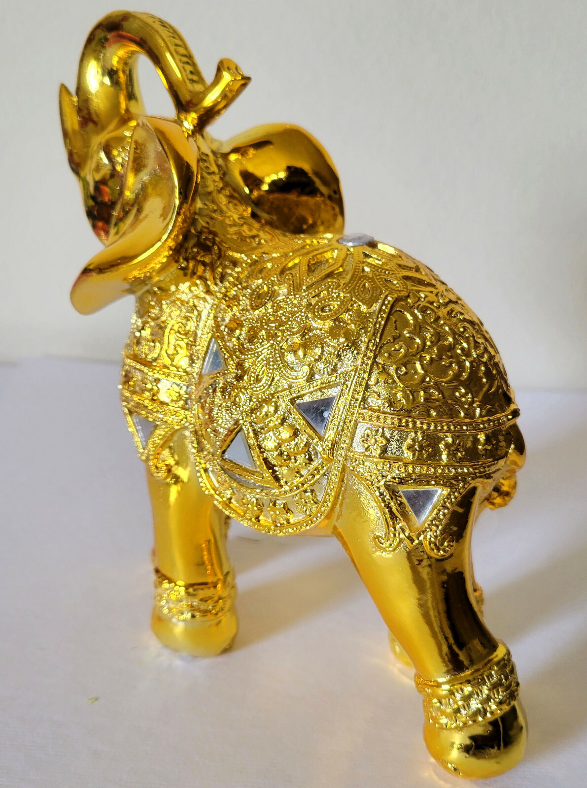 Feng Shui 8" Elegant Elephant Statue Lucky Figurine Gift Home Decor