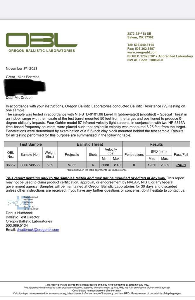 NIJ Level 3+ 10"X12" Stand-Alone Ceramic tactical Armor Plate, Multi-shot