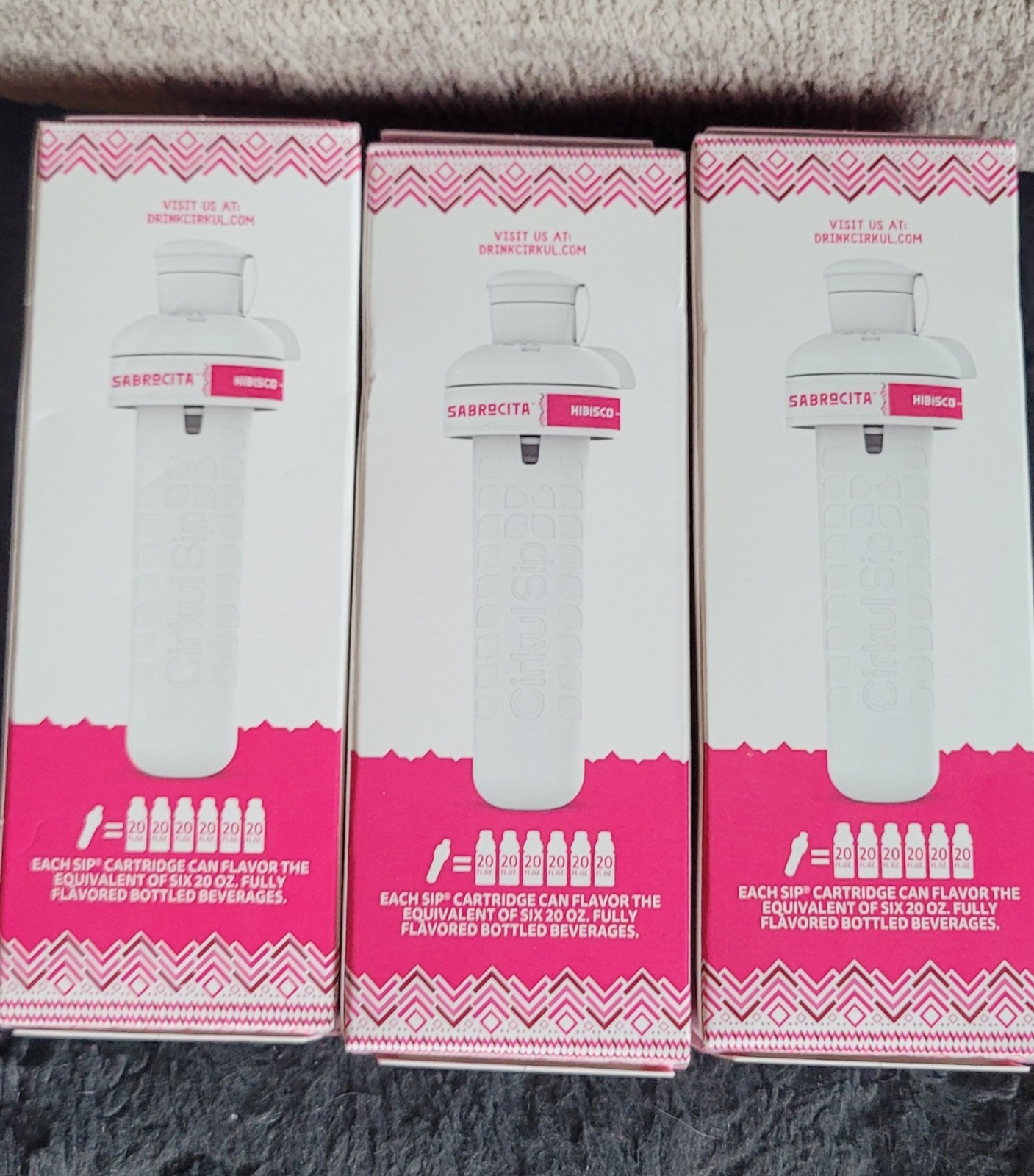 Cirkul Sip Cartridges Sabrocita Jamaica Hibiscus Lot Of 3 Zero Sugar Dye Free