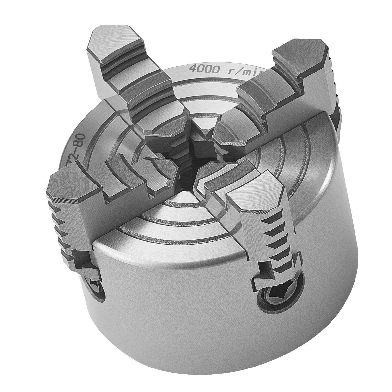 3 Inch 4-Jaw Self-Centering Lathe Chuck for Drilling Milling Machine 3D