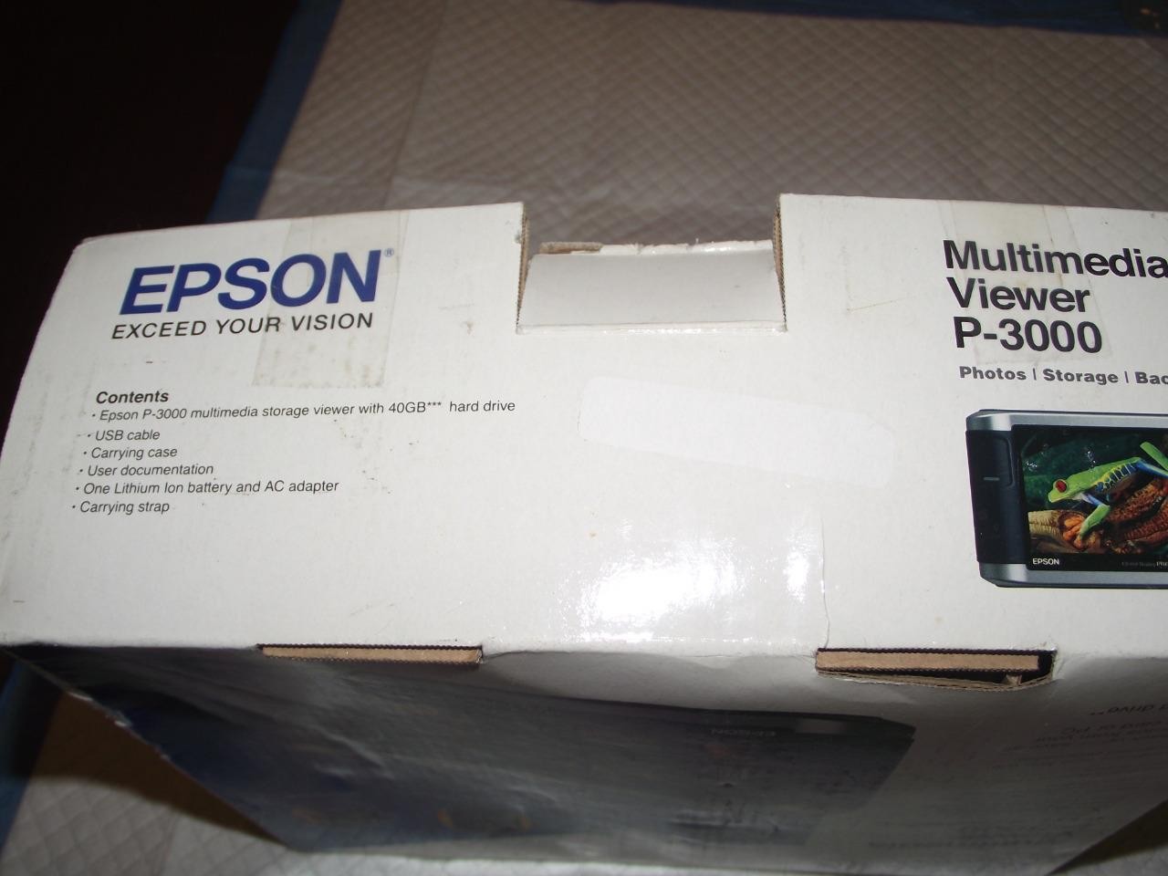 EPSON MULTIMEDIA VIEWER P-3000 PORTABLE STORAGE AND BACK UP