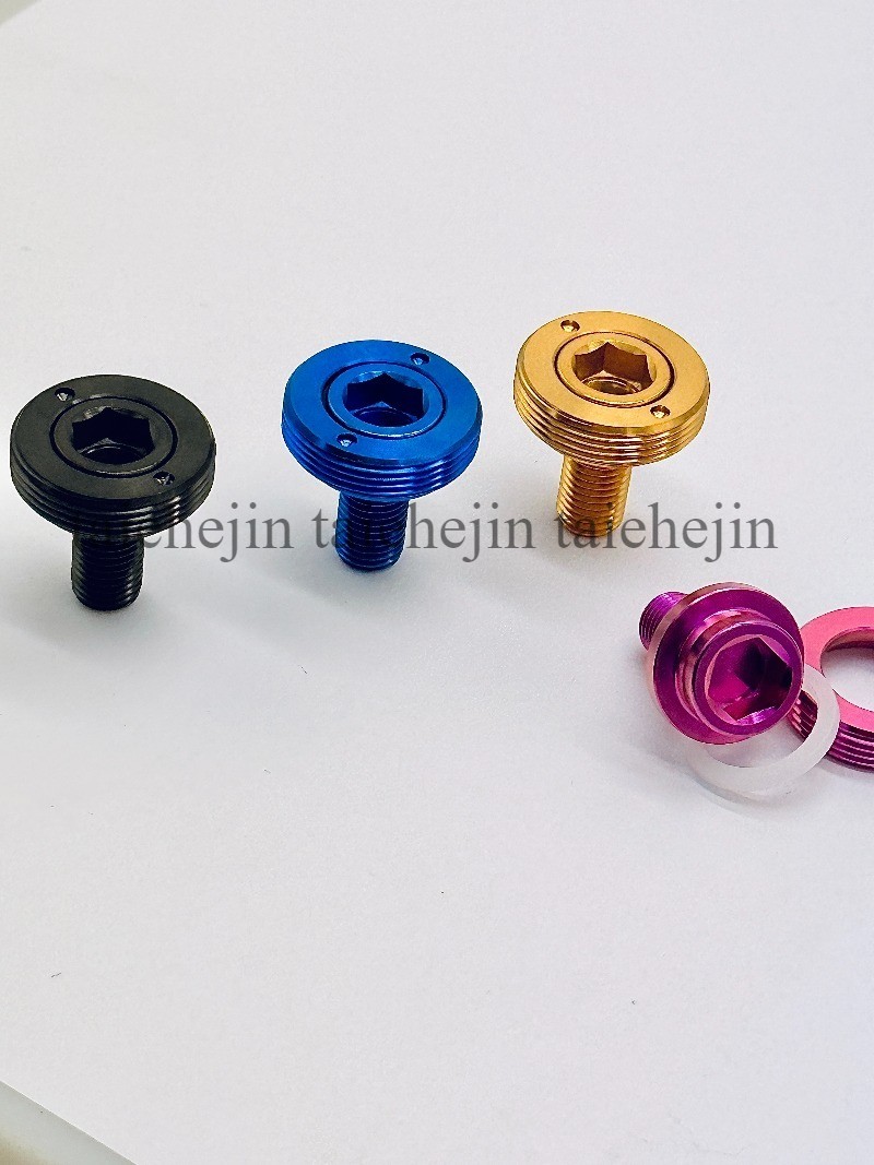 M8x15mm Bike Crank Titanium Bolts Screws Square Taper Bottom Bracket Ti Bolt Cap