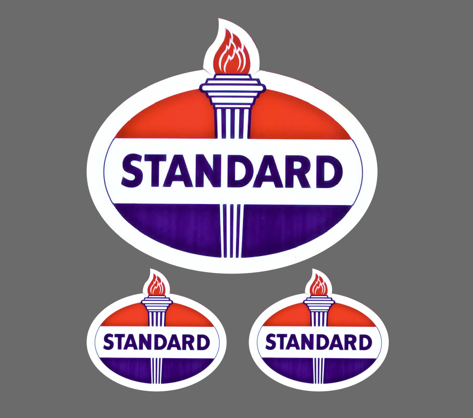 Standard Oil Co Vintage Look Vinyl Decal Sticker Std Oil Gas 3.6" x 4" - 3 for 1