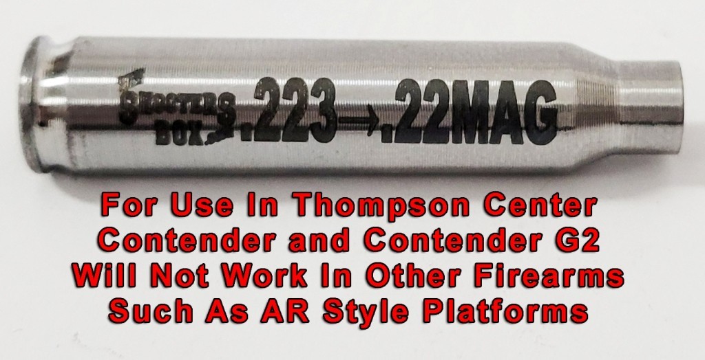 223 To .22 Magnum - Caliber Adapter For TC Contender & Contender G2 - Free Ship