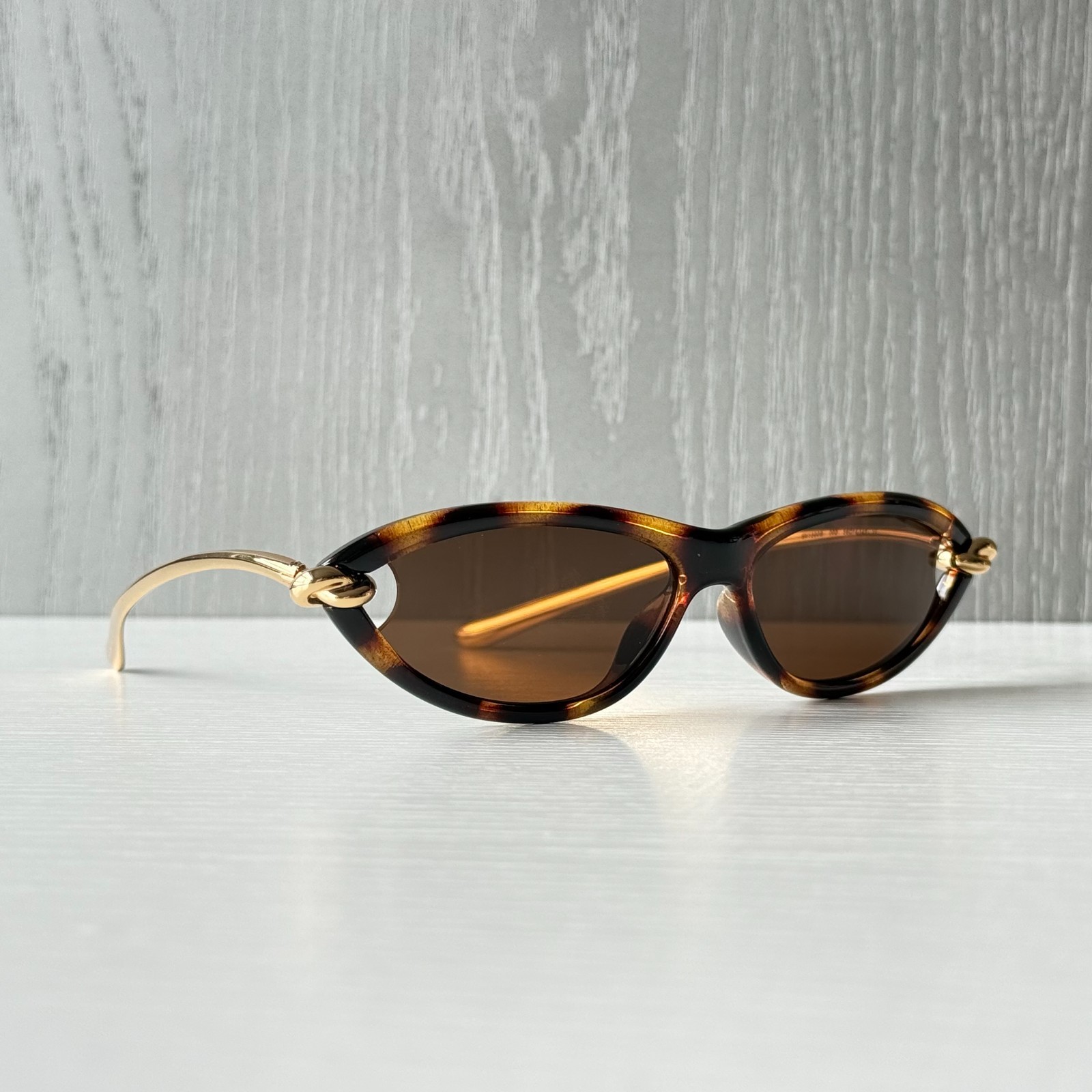 Bottega Veneta BV1390/S 002 Tortoise Gold Brown Sunglasses 56-15-145