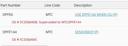 DPFE-6 New OEM Ford Motorcraft 6.0L Diesel EGR Pressure Feedback Sensor DPFE144