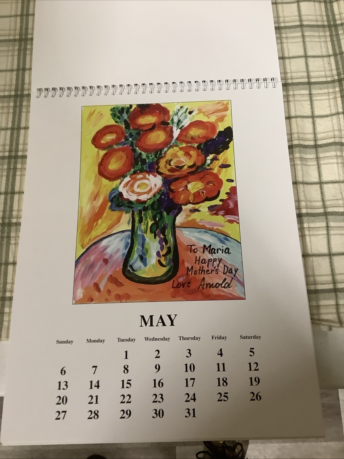 Rare Arnold Schwarzenegger 2007 Holiday Calendar Of His Art W/ Signed Letter