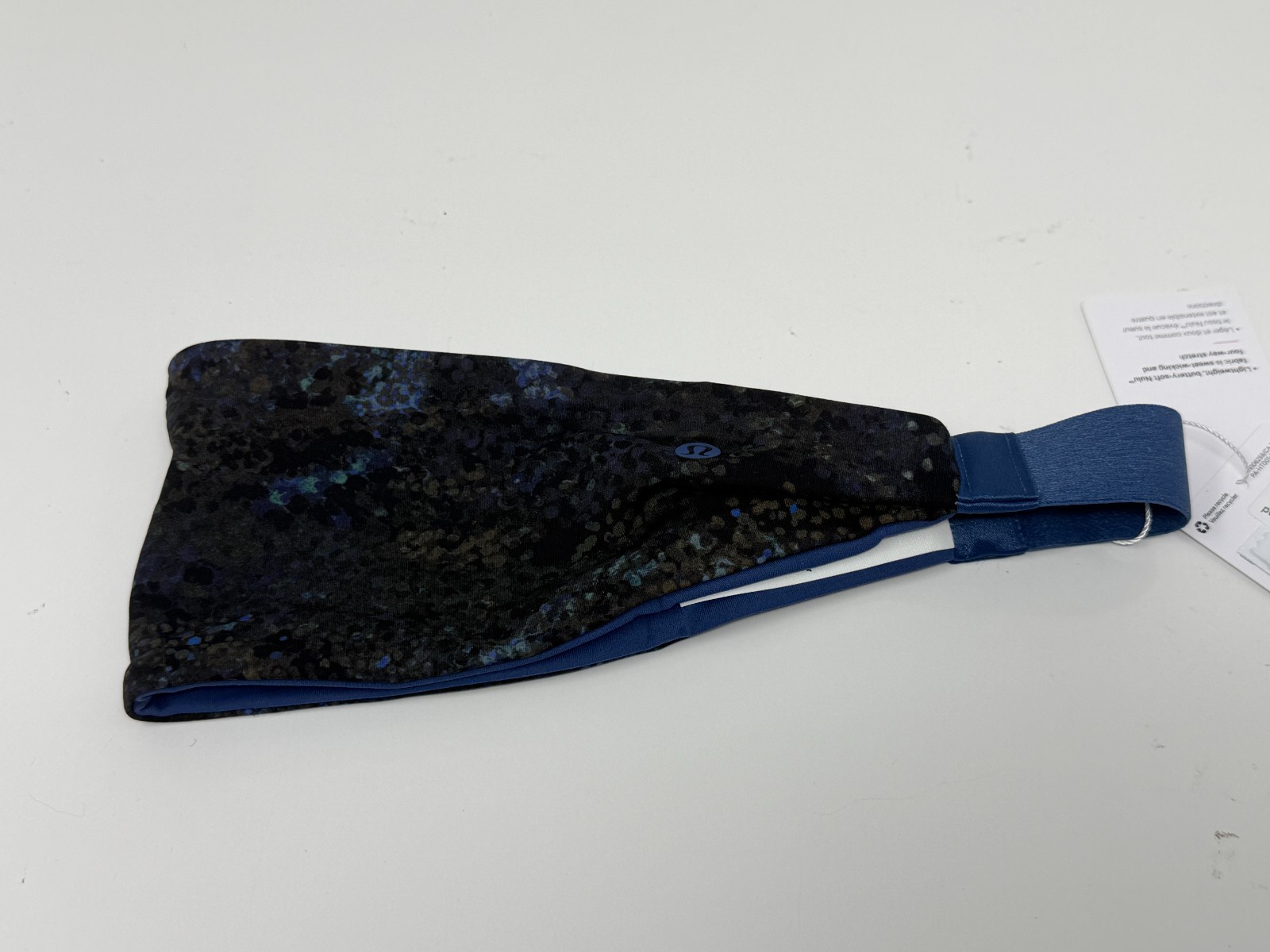 Lululemon Headband Nulu Wide Reversible Blue Print GFLB PTBL Headband One Size