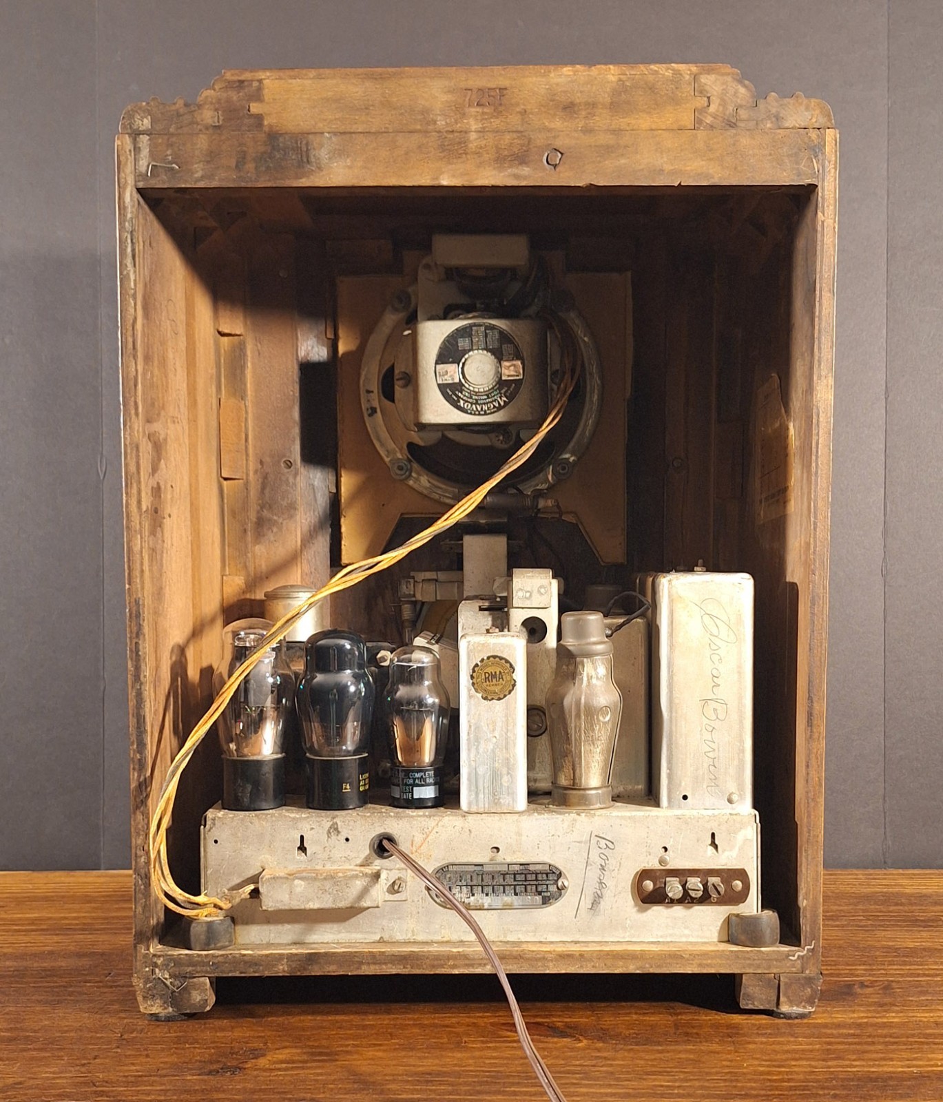 Old Antique Wood Crosley Viking Vintage Tube Radio -Restored & Working Tombstone