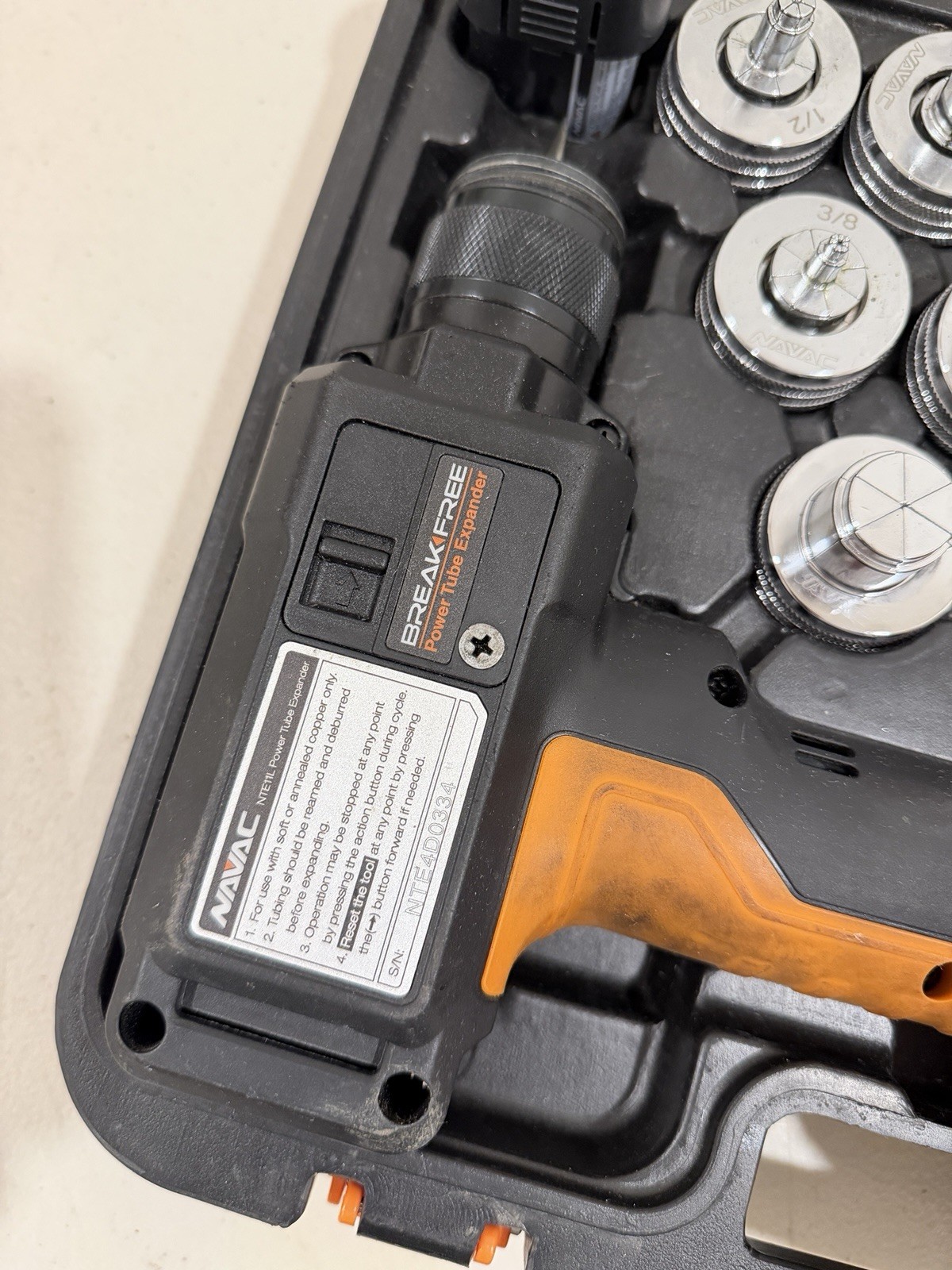 NAVAC NTE11L BreakFree Power Tube Expander-used