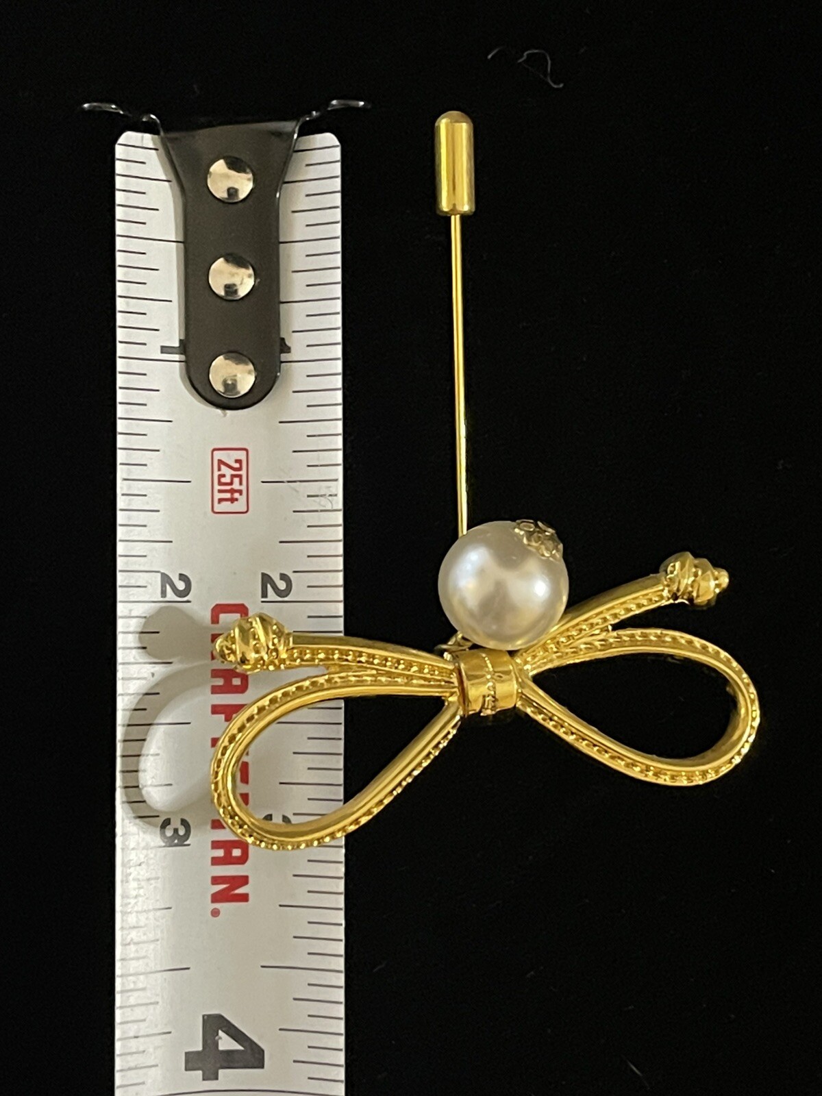 SALVATORE FERRAGAMO Vintage Bow with Faux Pearl Pin Lot of Two