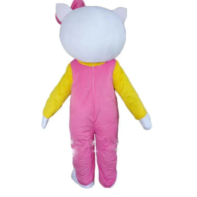 Halloween Adult Size Pink Hello Cat Mascot Costume Role Play Gfit