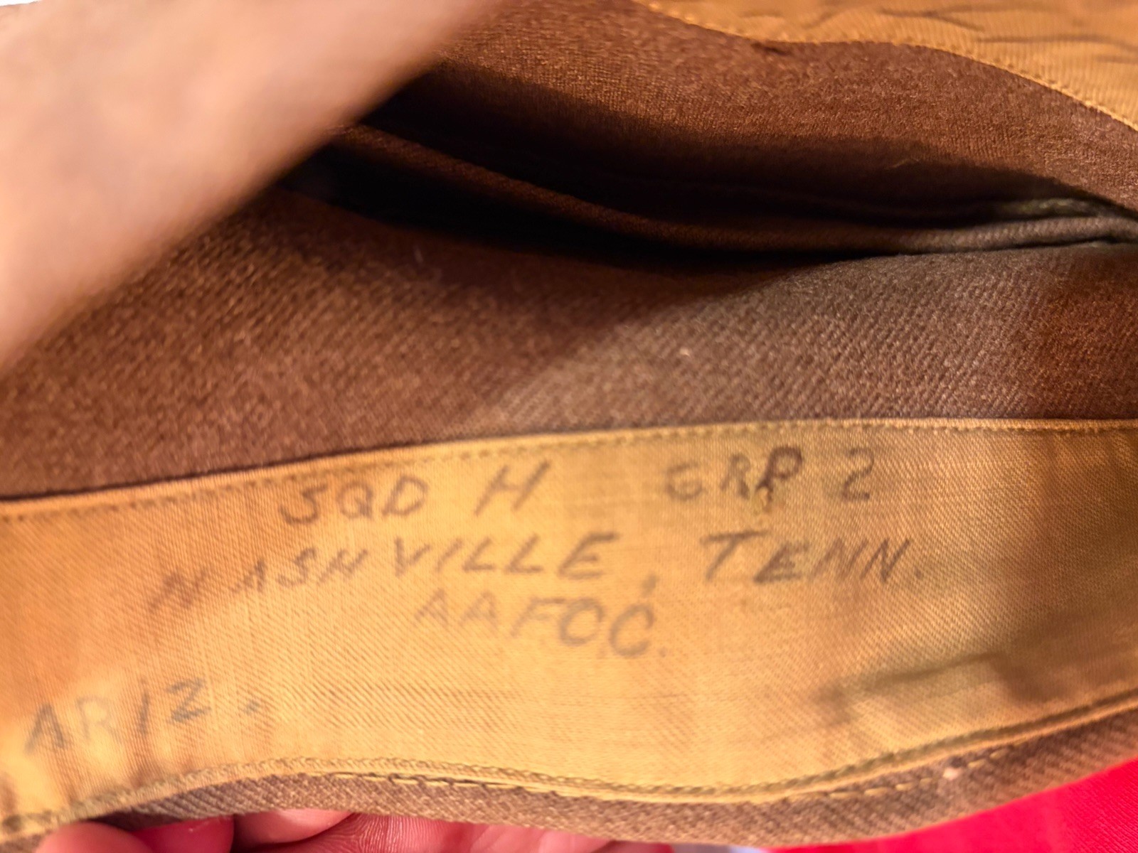 Named Identified WWII US Army Air Forces Air Corps Garrison Hat Cap WW2