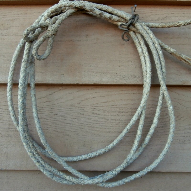 Vintage Ranch Custom Braided Rawhide Horse Bridle Split Reins